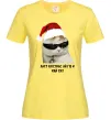 Жіноча футболка Кіт ласт крістмас Лимонний фото