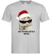 Чоловіча футболка Кіт ласт крістмас Сірий фото