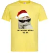 Чоловіча футболка Кіт ласт крістмас Лимонний фото