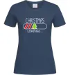Жіноча футболка Christmas loading Темно-синій фото
