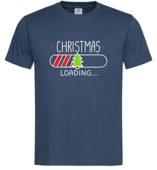 Мужская футболка Christmas loading Темно-синий фото