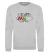 Світшот Christmas loading Сірий меланж фото