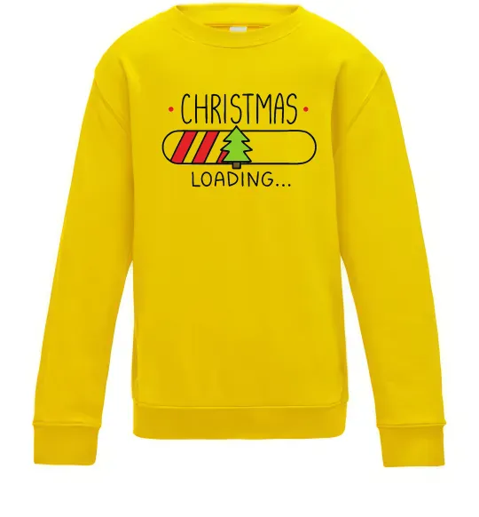 Детский Свитшот Christmas loading Солнечно желтый фото