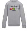 Детский Свитшот Christmas loading Серый меланж фото