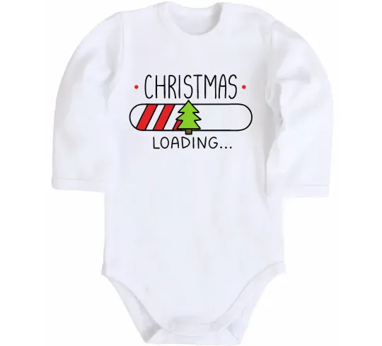 Дитячий бодік Christmas loading Білий фото