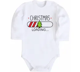 Дитячий бодік Christmas loading Білий фото