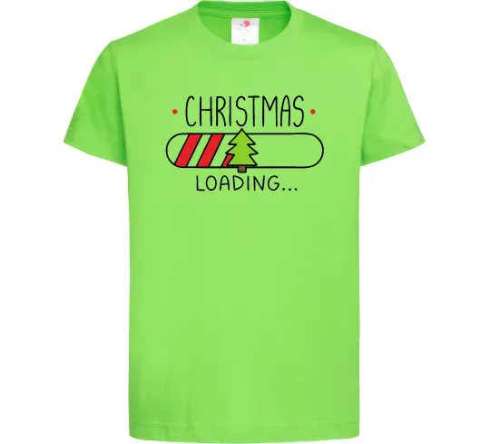 Детская футболка Christmas loading Лаймовый фото