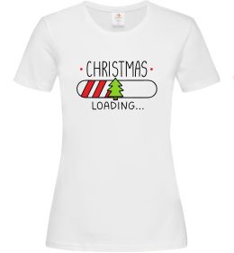 Женская футболка Christmas loading