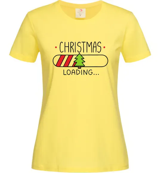 Жіноча футболка Christmas loading Лимонний фото
