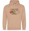 Мужская толстовка (худи) Christmas loading Песочный фото