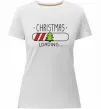 Женская премиум футболка Christmas loading Белый фото