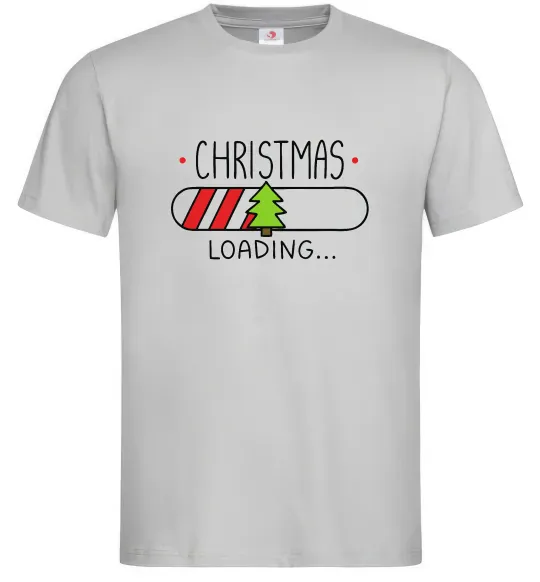Мужская футболка Christmas loading Серый фото