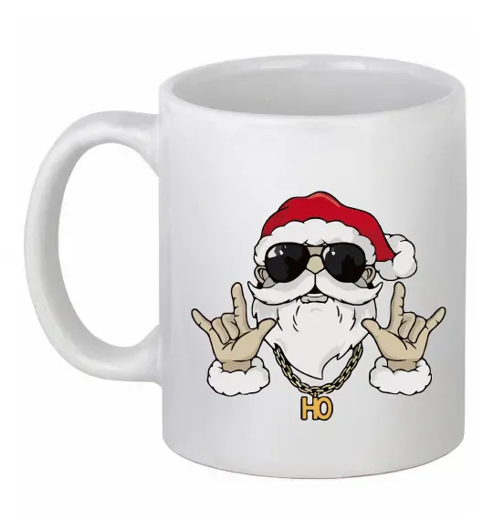Чашка керамічна Cool Santa Білий фото