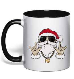 Чашка с цветной ручкой Cool Santa