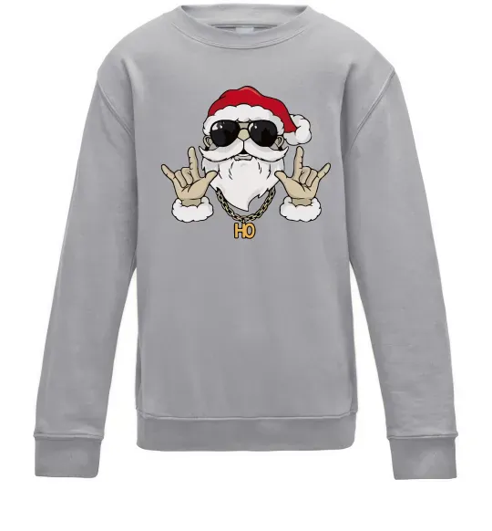 Детский Свитшот Cool Santa Серый меланж фото