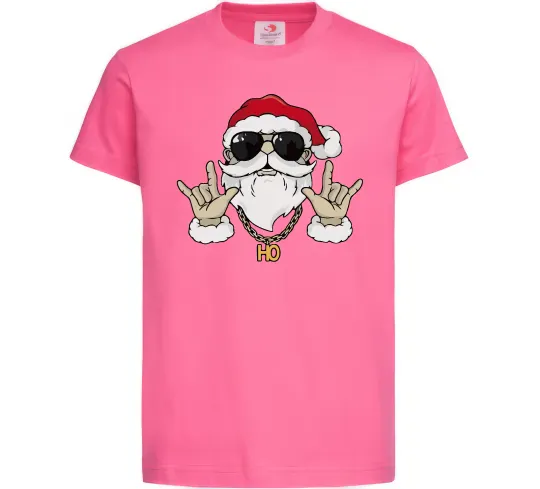 Дитяча футболка Cool Santa Яскраво-рожевий фото