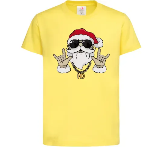 Дитяча футболка Cool Santa Лимонний фото