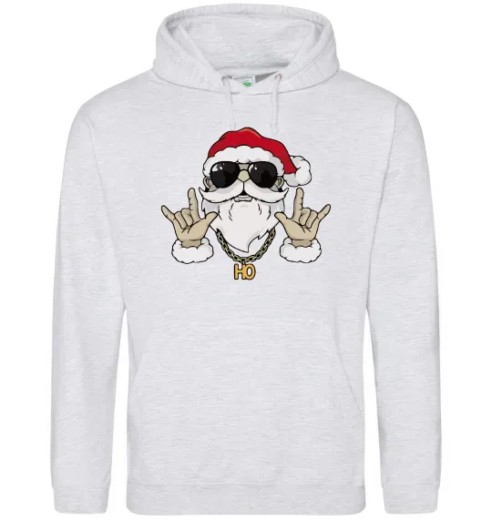 Чоловіча толстовка (худі) Cool Santa Сірий меланж фото