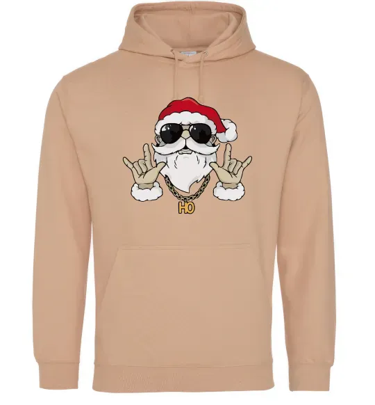 Женская толстовка (худи) Cool Santa Песочный фото