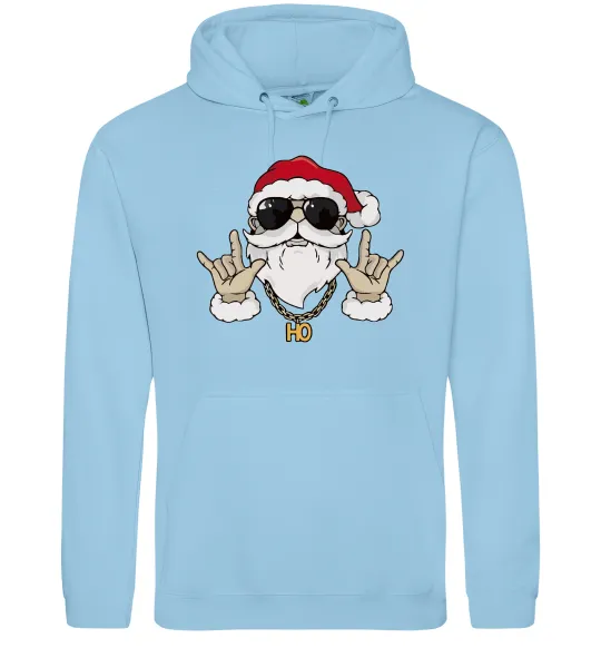 Жіноча толстовка (худі) Cool Santa Блакитний фото