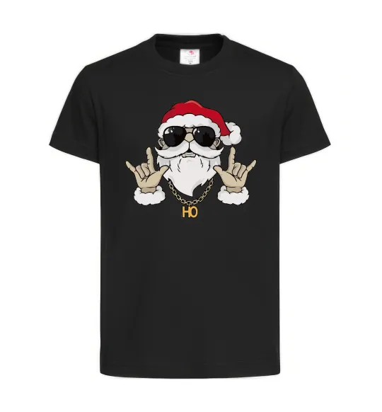 Детская футболка Cool Santa Черный фото