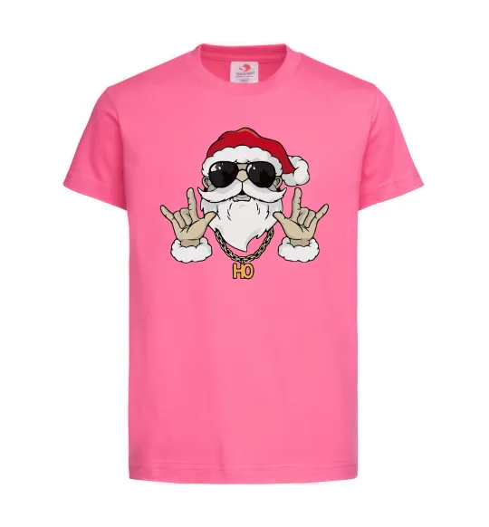 Детская футболка Cool Santa Ярко-розовый фото