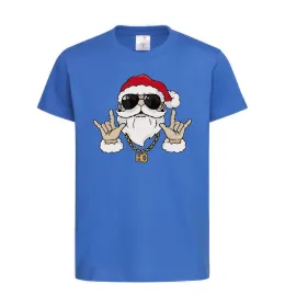 Дитяча футболка Cool Santa Яскраво-синій фото