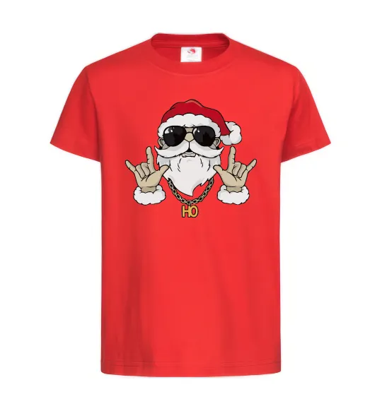 Детская футболка Cool Santa Красный фото