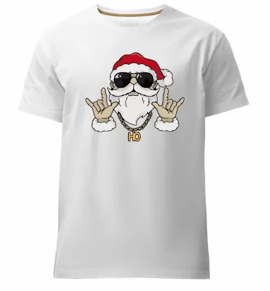 Чоловіча преміум футболка Cool Santa Білий фото