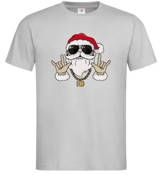 Чоловіча футболка Cool Santa Сірий фото