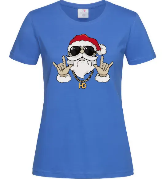 Женская футболка Cool Santa Ярко-синий фото