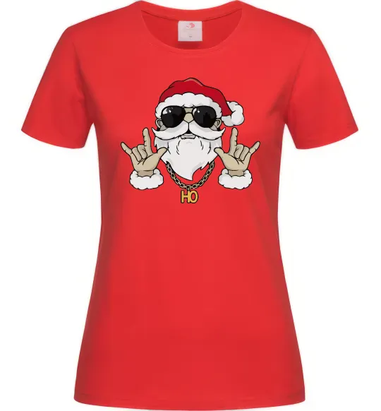 Женская футболка Cool Santa Красный фото