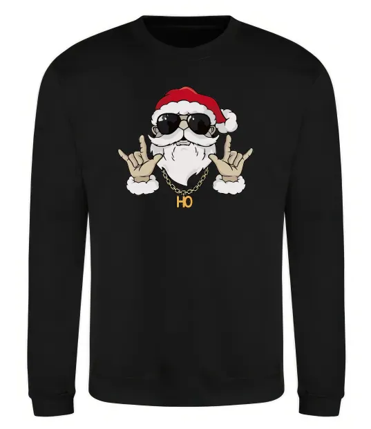 Свитшот Cool Santa Черный фото
