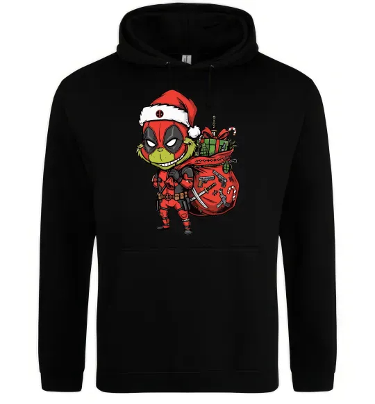 Чоловіча толстовка (худі) Deadpool Grinch Чорний фото
