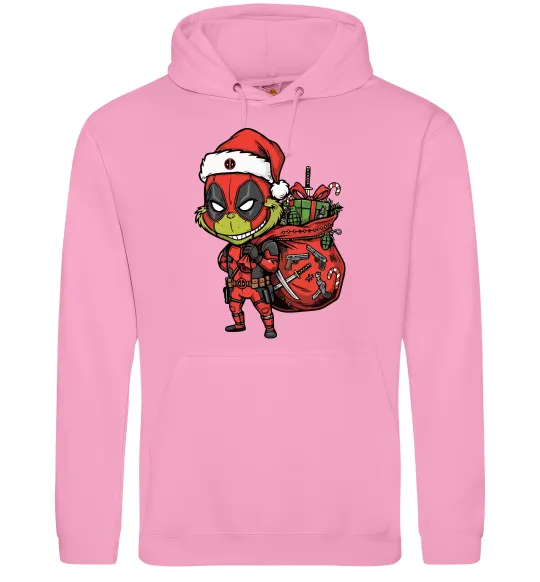 Женская толстовка (худи) Deadpool Grinch Розовый фото
