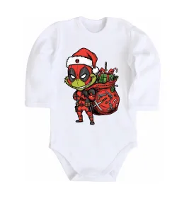 Детский боди Deadpool Grinch Белый фото