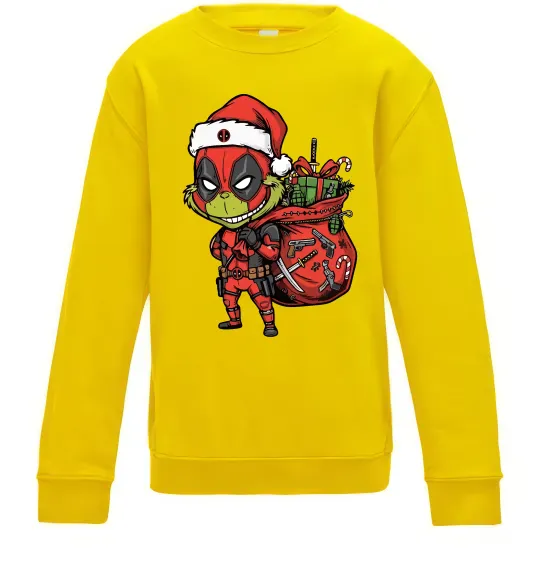 Дитячий світшот Deadpool Grinch Сонячно жовтий фото