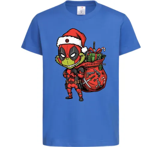 Детская футболка Deadpool Grinch Ярко-синий фото