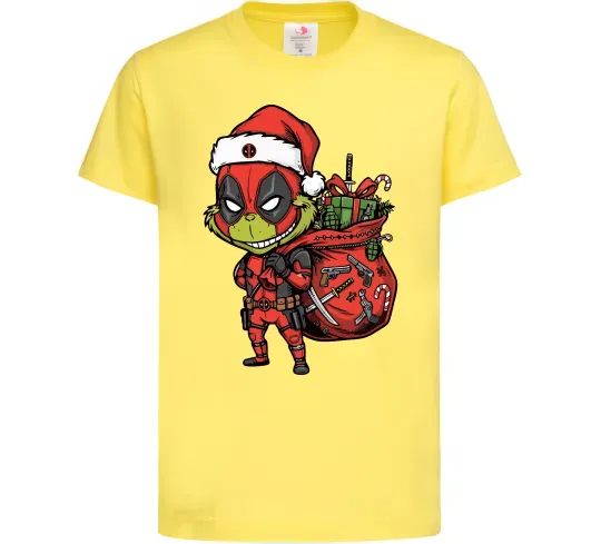 Детская футболка Deadpool Grinch Лимонный фото
