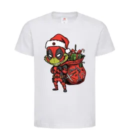 Дитяча футболка Deadpool Grinch Білий фото