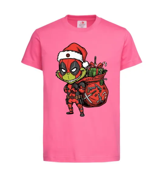 Детская футболка Deadpool Grinch Ярко-розовый фото