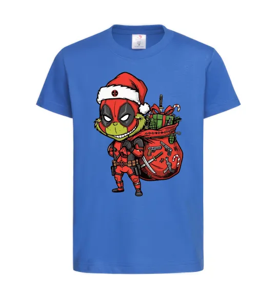 Детская футболка Deadpool Grinch Ярко-синий фото