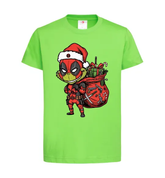 Детская футболка Deadpool Grinch Лаймовый фото