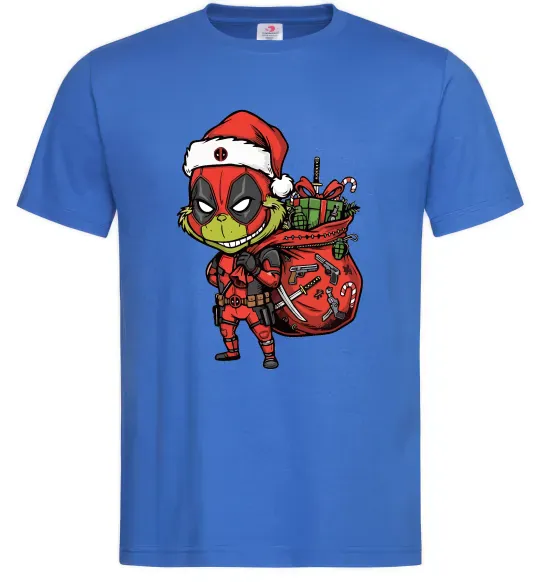 Чоловіча футболка Deadpool Grinch Яскраво-синій фото