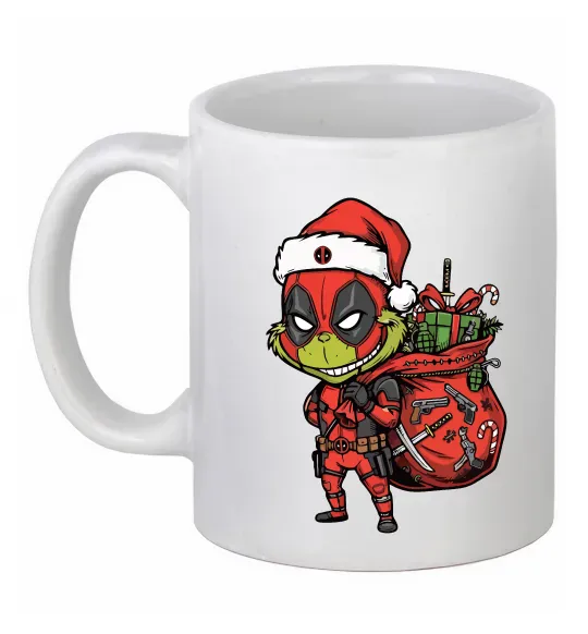 Чашка керамічна Deadpool Grinch Білий фото