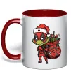 Чашка з кольоровою ручкою Deadpool Grinch Червоний фото