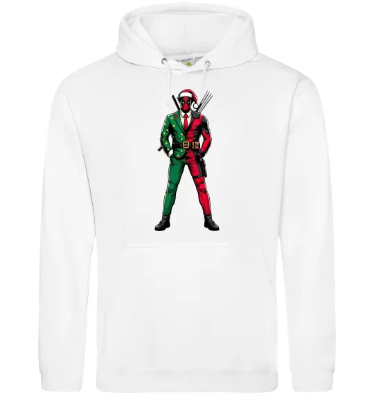 Женская толстовка (худи) Deadpool New Year Белый фото