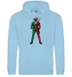 Жіноча толстовка (худі) Deadpool New Year Блакитний фото