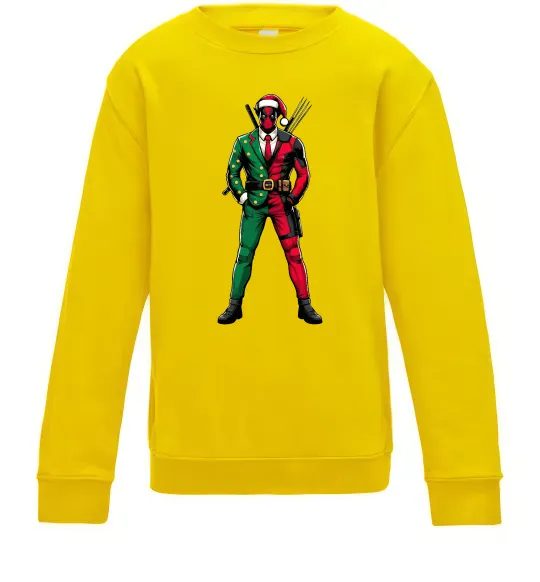 Детский Свитшот Deadpool New Year Солнечно желтый фото
