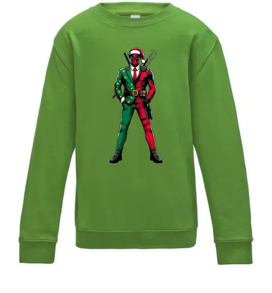 Детский Свитшот Deadpool New Year Лаймовый фото